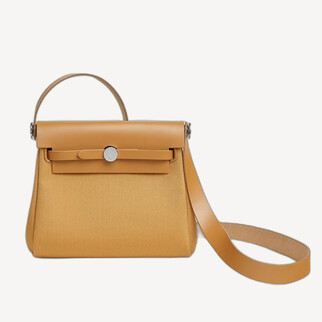 Hermes Herbag Zip 20 Bag 沙滩金 银扣