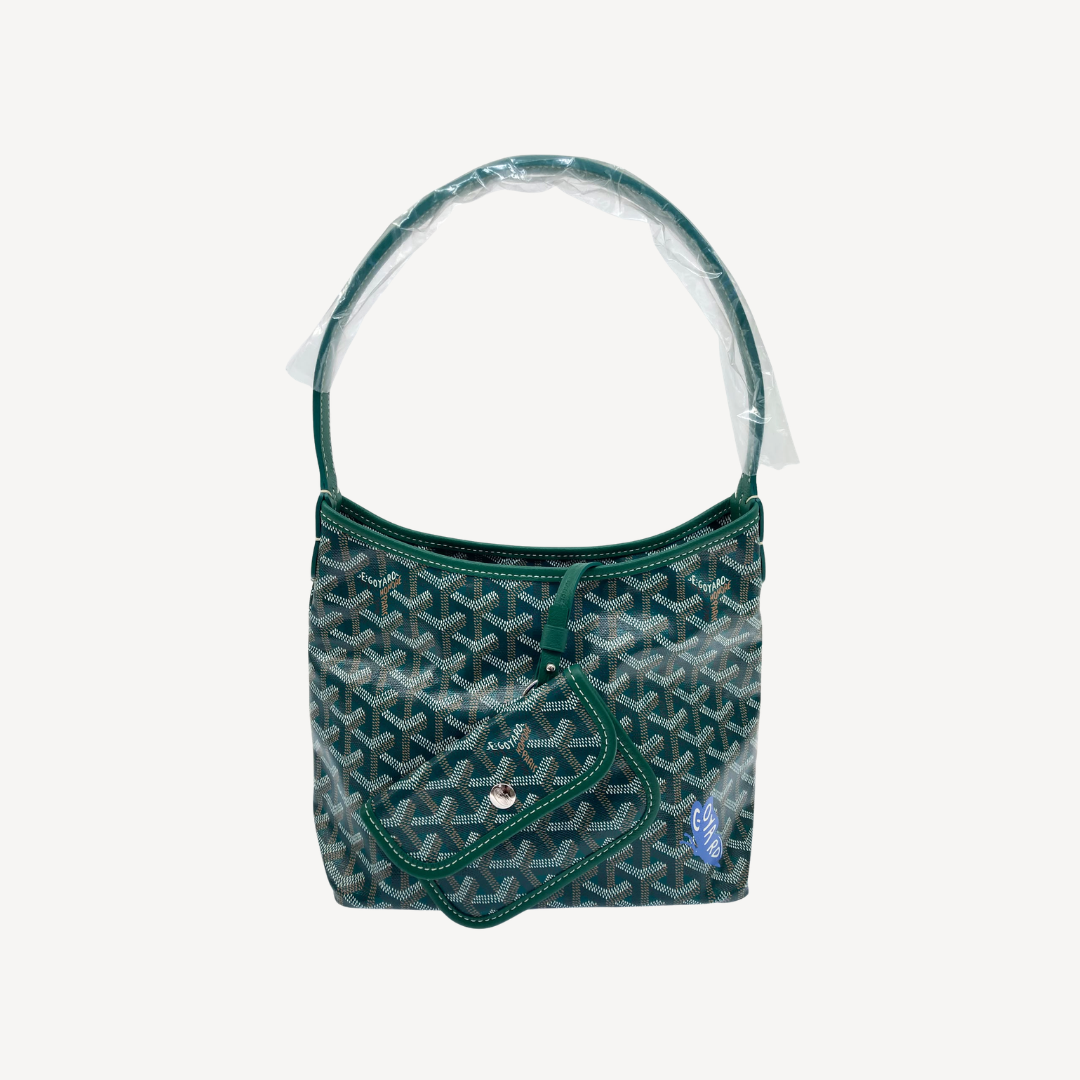 Goyard Boheme Hobo Mini 限量版單肩袋 綠色 併藍色彩繪四葉草