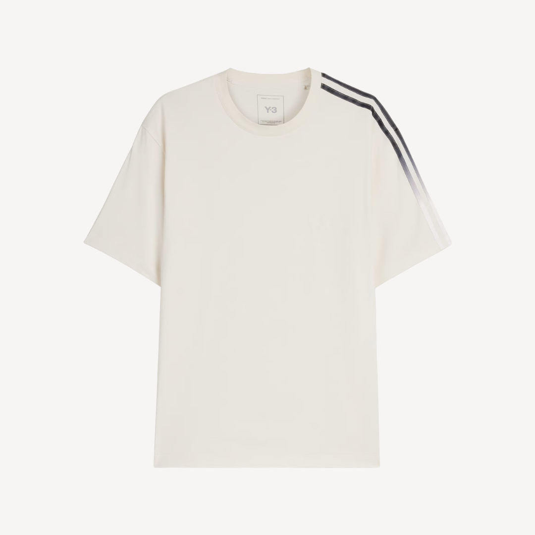 Y-3 Gradient Stripes Short Sleeve Tee White KU2251