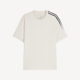 Y-3 Gradient Stripes Short Sleeve Tee White KU2251