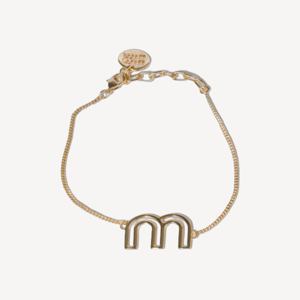 Miu Miu Logo Gold Bracelet