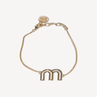 Miu Miu Logo 金色手链