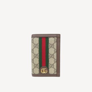 Gucci GG Supreme 紅綠色帶護照套 795158